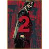John Wick Snelheidsachtervolging Retro Muurposter - Keanu Reeves Kraft Art 257