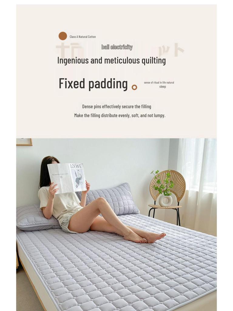 Gesteppter Matratzenschoner - Sommer Topper Pad für Zuhause, Schlafzimmer, Hotel und Studenten Einzelbetten