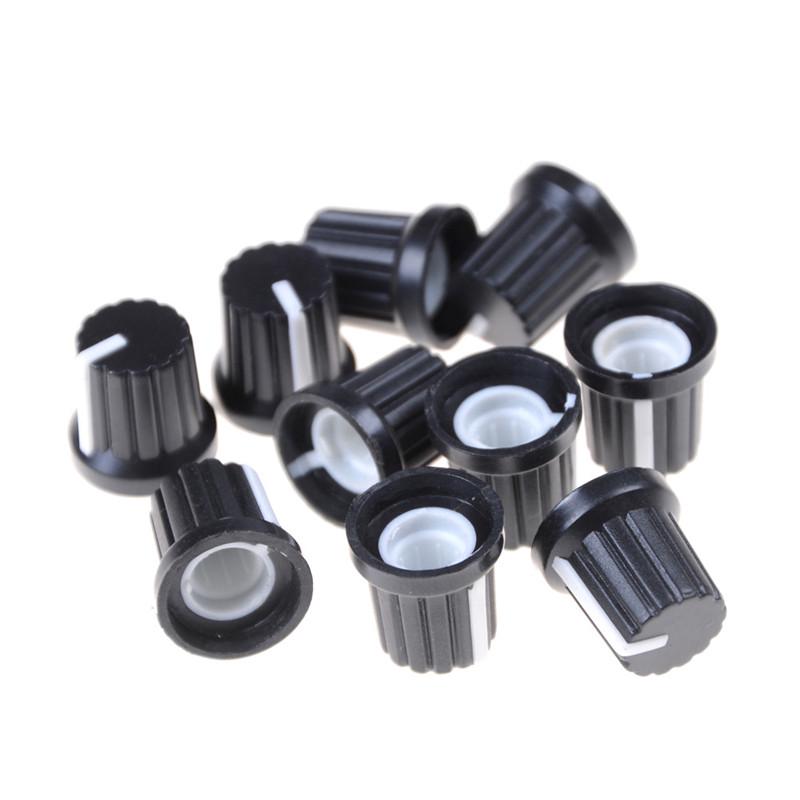 10Pcs Potentiometer Switch Knob Cap Hole Dia 6Mm Volume Control Rotary Knob Cap