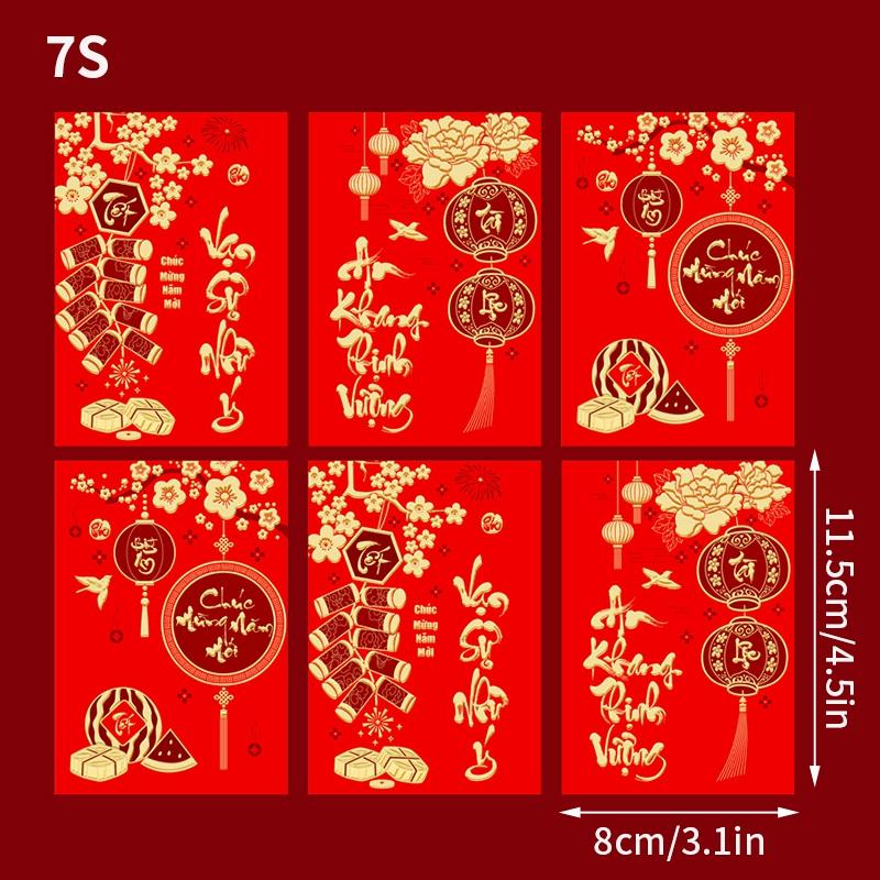 Lunar New Year Decoration Spring Festival Tassel Pendant Door Hanging Red Couplets Vietnam Characters Wall Decor Van Su Nhu Y