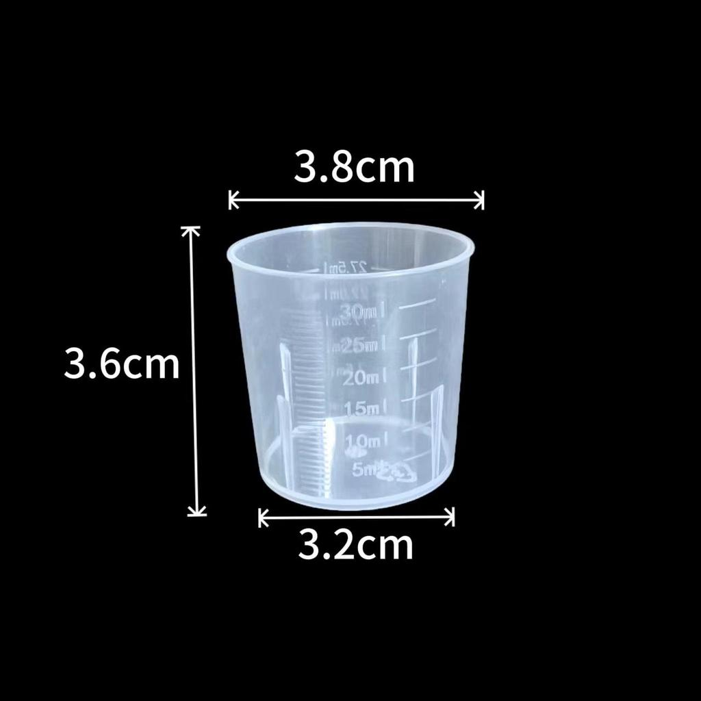 Transparent PP Measuring Beaker with Handle - Graduated Milliliter Cylinder, Thickened for Laboratory and Pesticide Use