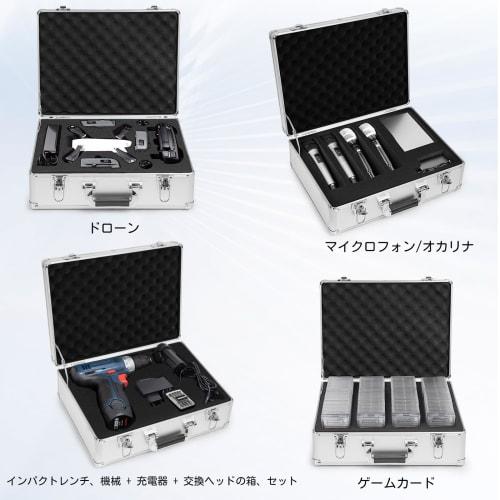 TORIBIO Aluminum Tool Case with Block Cushion, Protective Tool Case, DIY Attache Case with Lock, Aluminum Case, Dedicated Storage Case for Precision I