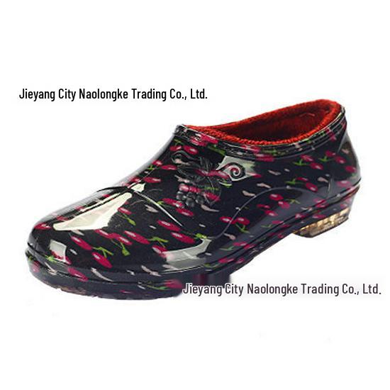 Women's Non-Slip Rubber Rain Boots - Low-Top, Shallow Mouth, Spring & Autumn Fashion Galoshes