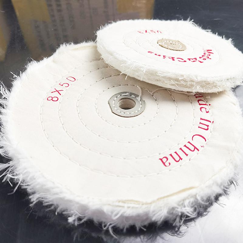 3/4/5/6/7/8" Wheels Buffing Polishing Wheel Cotton Lint Cloth Buffing Wheel Gold Silver Jewelry Mirror Polishing Wheel Flannelette