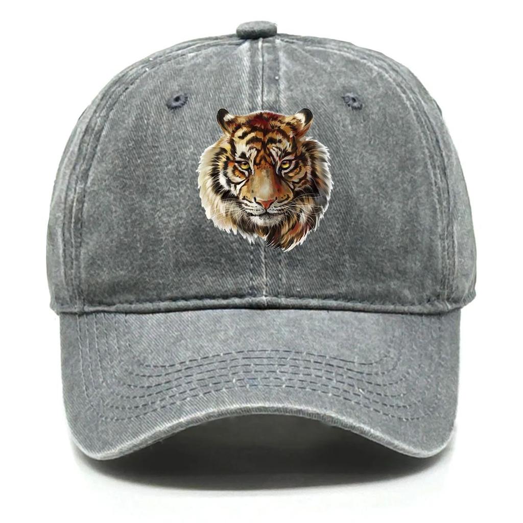 2026 Tiger Head Printed Adjustable Caps Animal Heads Men Cap Casual Vintage-Inspired Snapback Outdoor Sun Protection Baseball Ca