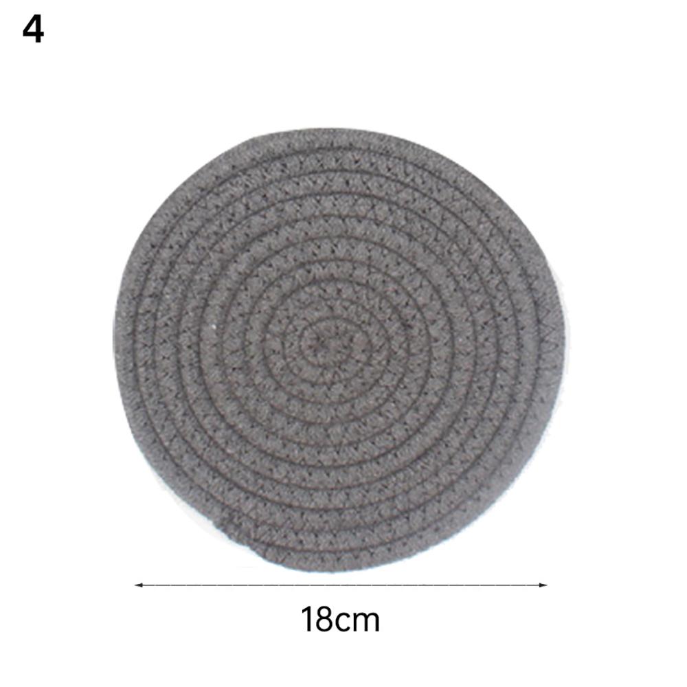 Multi Sized Plant Mat Round Woven Mats Simple Household Thick Heat Insulation Placemats Anti Scald Table With Thick Cushion