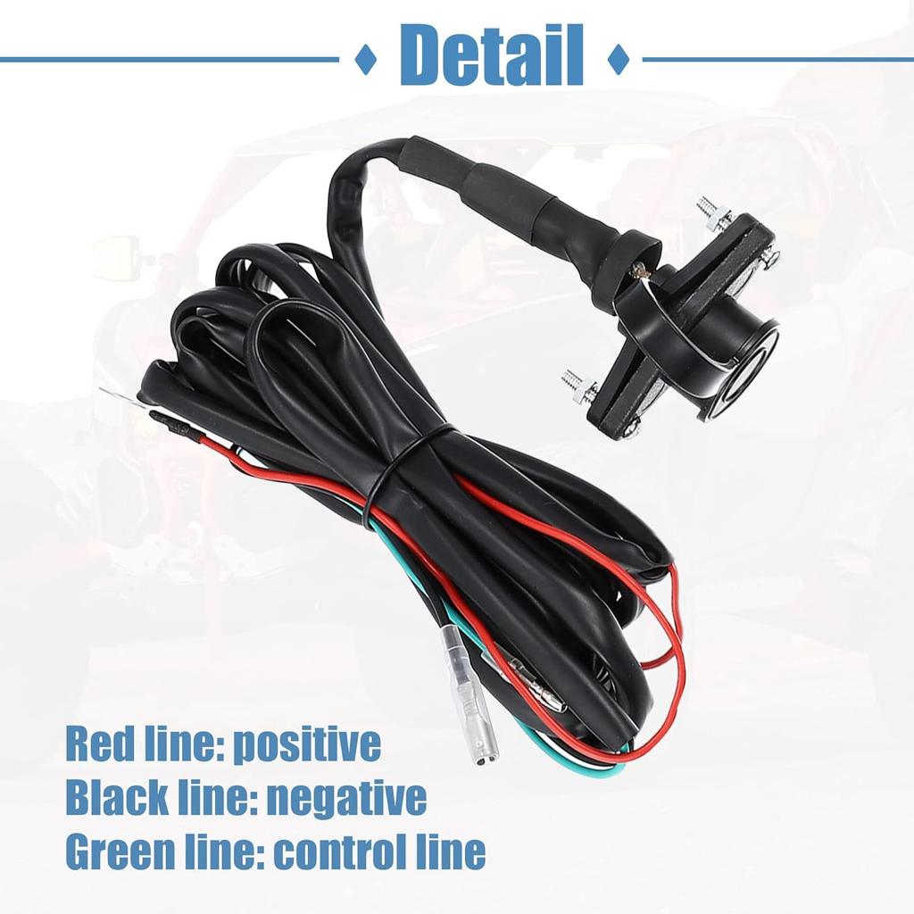 12V For ATV/UTV Winch Corded Hand Controller Remote Control Kit Wired Control Accessories Easy Installation