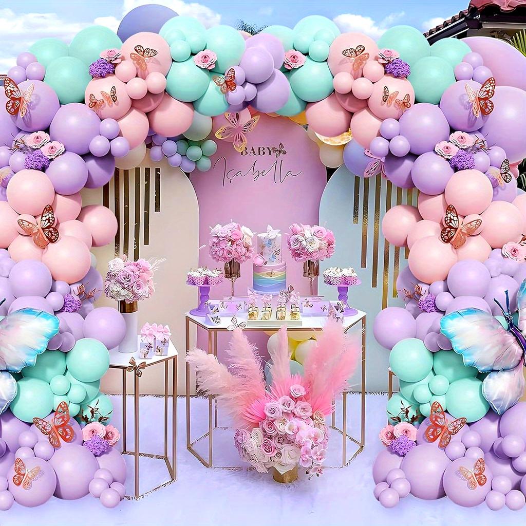 145 Butterfly Balloon Set, Suitable for Indoor and Outdoor Decoration, Such As Birthday Parties, Weddings, Anniversaries, Etc