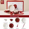 Two-Tone Celadon Ceramic Dinnerware Set for 4
