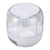 Drehbare Getreidelagerbox Transparent 6 Fächer PP Reisspender für Küche Geschäft 13,2 lb