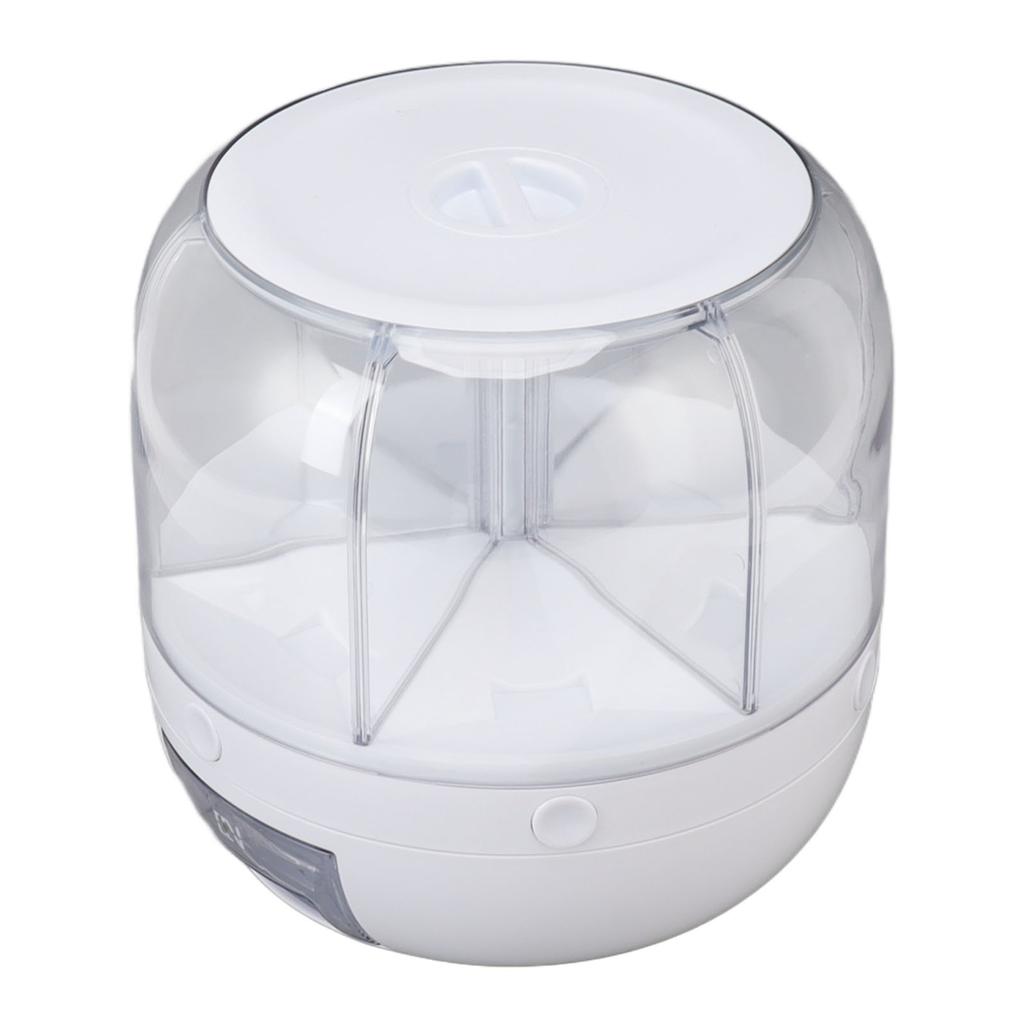 Drehbare Getreidelagerbox Transparent 6 Fächer PP Reisspender für Küche Geschäft 13,2 lb