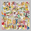 100 Cartoon Graffiti Stickers: Creative Waterproof Decals for Laptops, Suitcases, Cars, Motorcycles, and Phones