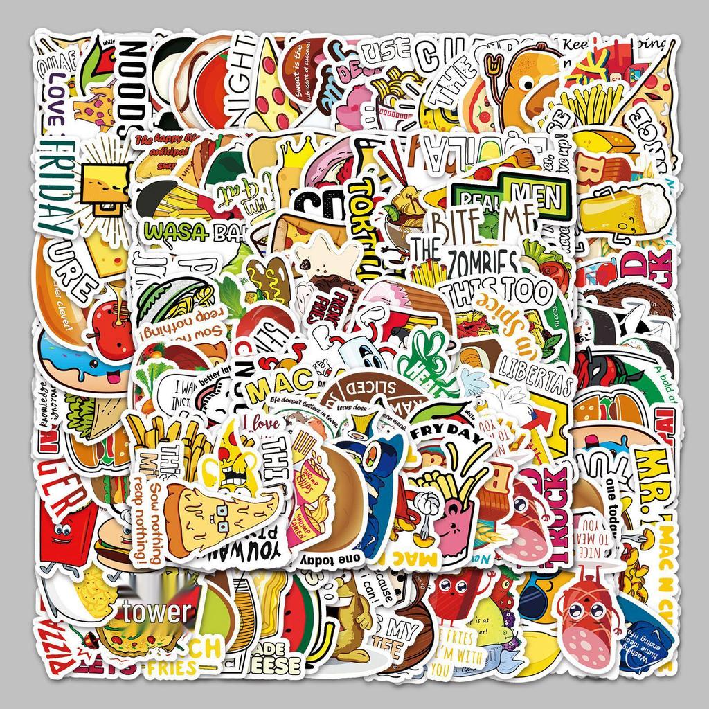 100 Cartoon Graffiti Stickers: Creative Waterproof Decals for Laptops, Suitcases, Cars, Motorcycles, and Phones