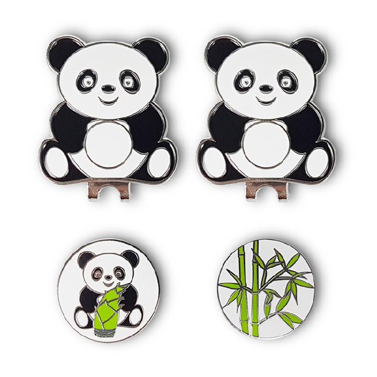 Lovely Panda Pattern Golf Hat Clips Golf Ball Marker Holder Golf Cap Clips