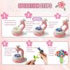 DIY simulation bouquet art gift, children's puzzle handmade bouquet embossing machine toy parent-child interaction birthday gift