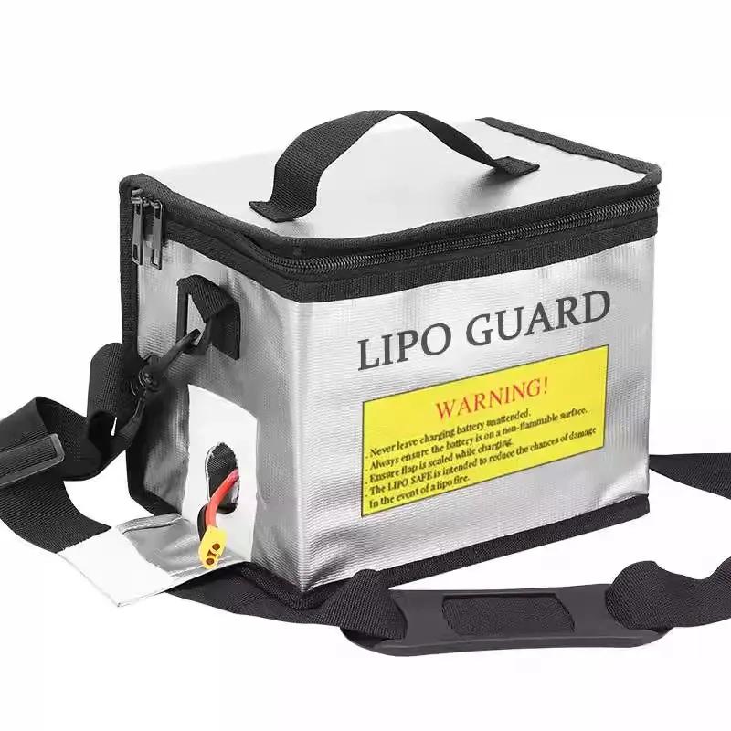 Lipo Battery Safety Bag 215*145*165mm Portable Explosion-proof Fireproof Storage Bag With Safe Guard For RC Drone Batteries