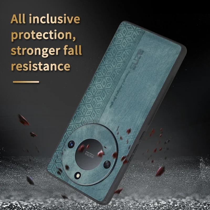 Luxury 3D Embossed Leather Case for Honor X50 Pro GT X9a X9b X30 X9 X40 X40i X50i Skin Feel Soft Edge Rugged Bumper Back Cover
