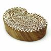 Wooden Paisley Decorative Block Hand Carved Printing Blocks Indian Stamp