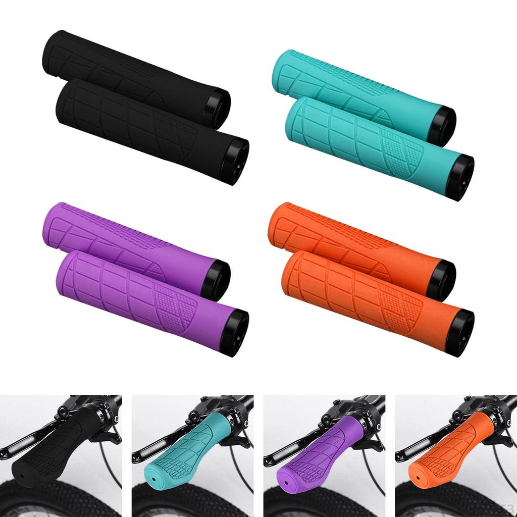 2 Pieces Bike Handlebar Grips Bicycle Comfortable Anti Slip Handle Bar