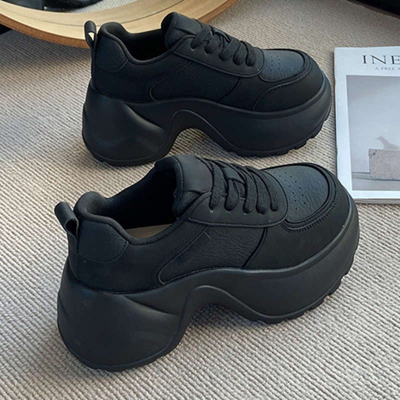 Moonlight Silver CM Platform Dad Shoes Women's Spring and Autumn New Inner Height Increase Versatile Niche Fried Street Casual Shoes