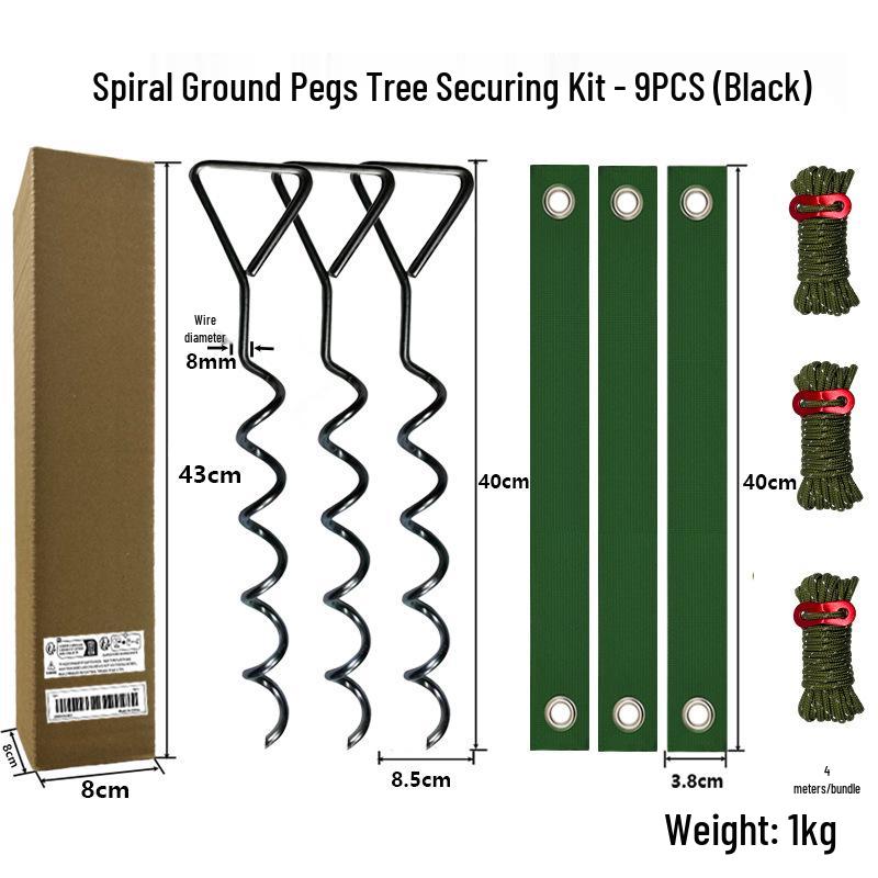 Spiral Tree Stake Kit - Heavy Duty Support Set