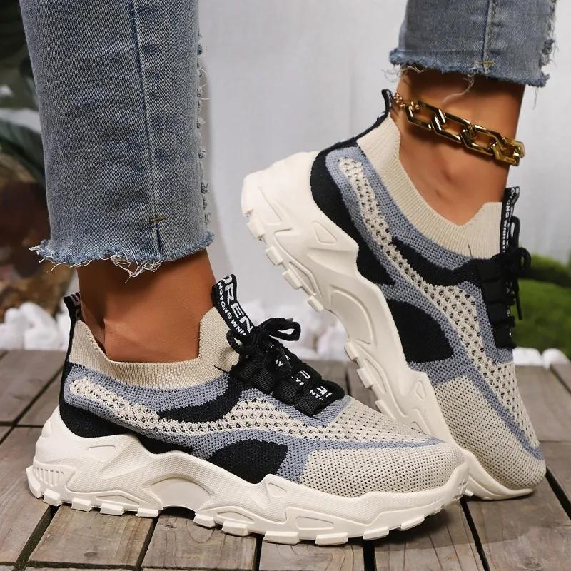 Fashion Spring and Autumn High-quality Women's Shoes Fashionable Round Toe Color Matching Low-top Comfortable Women's Vulcanized Shoes