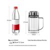 LINGCHEN Double-Layer Tea Separation Glass Mug