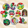 10pcs Set Patch Netherland Oeteldonk Emblem Embroidery Patches For Clothes Iron On Patches For Clothing Uniform Embroidered Diy 