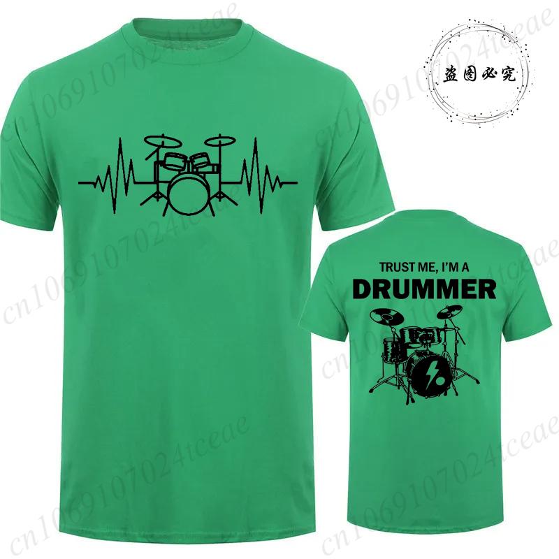 Unisexs Casual T Shirt Short Sleeve Drum Graphic T Shirt For Unisex Drummer Tshirt Funny Gift Drumming Music Musician Band Tee Shirt