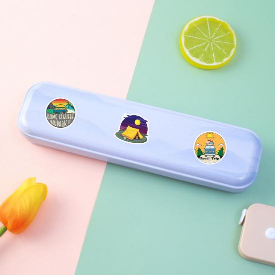 50Pcs Graffiti Stickers Waterproof Reusable Decorate PVC Luggage Water Bottle Outdoor Camping Stickers for Scrapbook