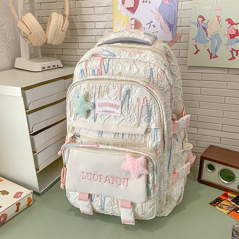 New High-value College Style Fresh and Sweet Backpack Junior High School Students Lightweight Large-capacity Backpack