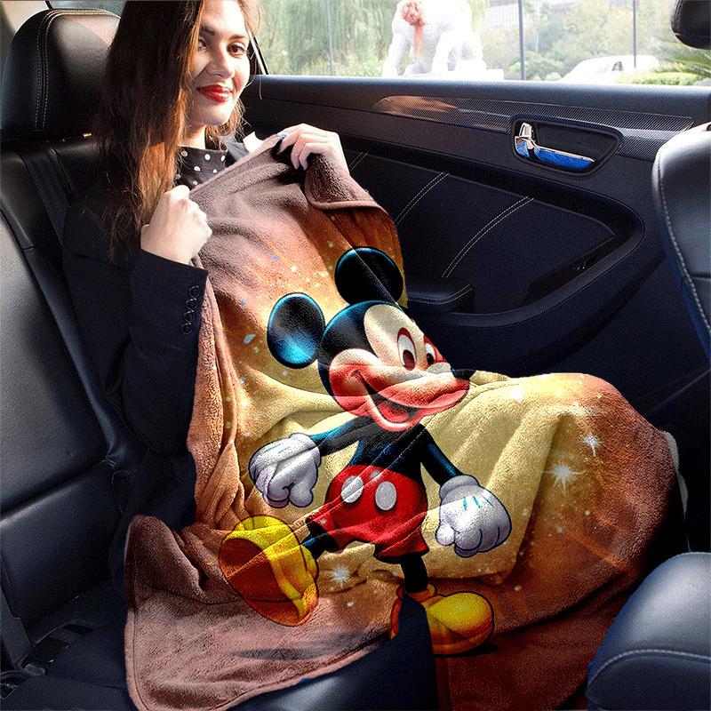 1pc Mickey Printing Blanket - Soft, All-Season Throw for Living Room, Bedroom,Personalized Gift with Adorable Cartoon Design