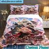 Custom Name 3PCS Fantasy Battle Anya Bedding Set,Including  Duvet Cover And 2pcs Pillowcases Perfect for Bedroom,Dormitory,Fan Christmas Gift