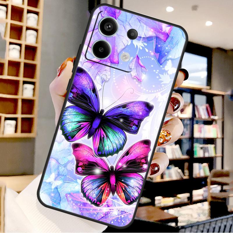 Butterfly For Xiaomi Redmi Note 14 Pro 12 11 9 10 13 15 Pro Plus Case For Redmi 15 10C 12C 13C 14C 15C