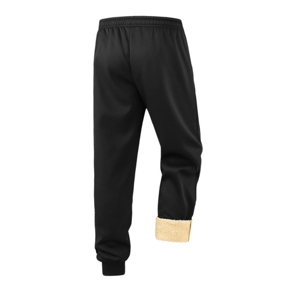Men's Solid-color Casual Sportswear Skinny Pants, Men's Fleece Warm Drawstring Loose Sweatpants