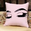 Ins Style Eyelash Peach Skin Pillow Case Pillowcase Doublesided Printed Sofa Cushion Bedroom Headboard Pillow