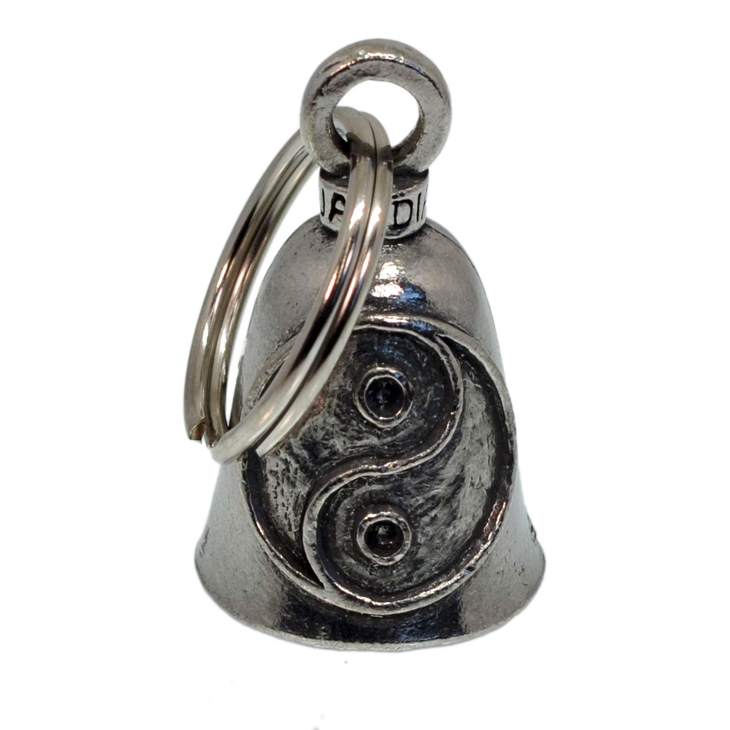 

Bell IN USA YING YANG Biker Amulet Keychain Traffic Safety Bell Guardian USAMADE Protection; AMGB-142