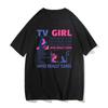 Trendy TV Girl Lovers Rock Song Plus Size Women's Clothing Summer Fashion Trend Hip Hop Streetwear Teen Clothing