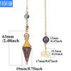 Mixed Aura Natural Spirit Pendulum Crystal Pendant Yoga Gold-plated Buddha Meditation Idea Concentrated Jewelry
