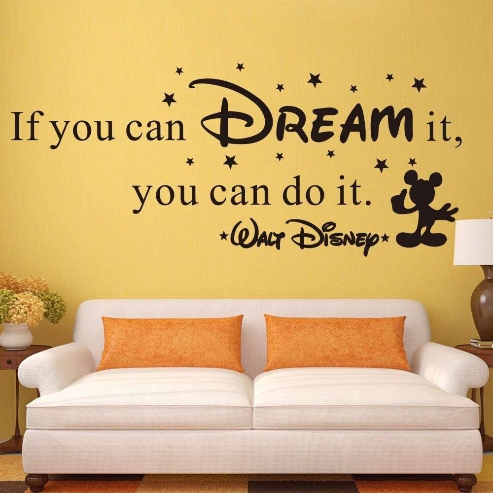 SHELLSTYLE Inspirational Wall Decals Quotes (If You can Dream it, You can do it.)