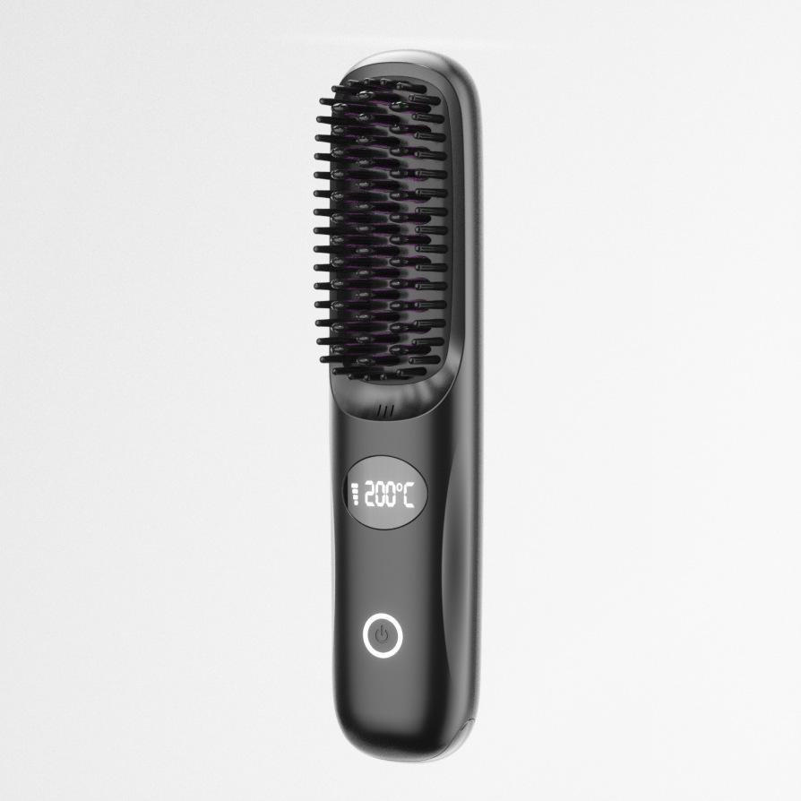 

Беспроводная ЖК-расческа для выпрямления волос: Портативная расческа с отрицательными ионами, с электрической зарядкой и укладкой без повреждений.