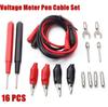16-Piece Test Probe Kit for Multimeter with For Alligator Clips for Electronic and Electrical Measurement Accuracy
