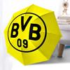 BVB, Dortmund Automatic Opening and Closing, 8 Rib Structure Portable Umbrella, Suitable for Men and Women In All Seasons  Perfect Gift for