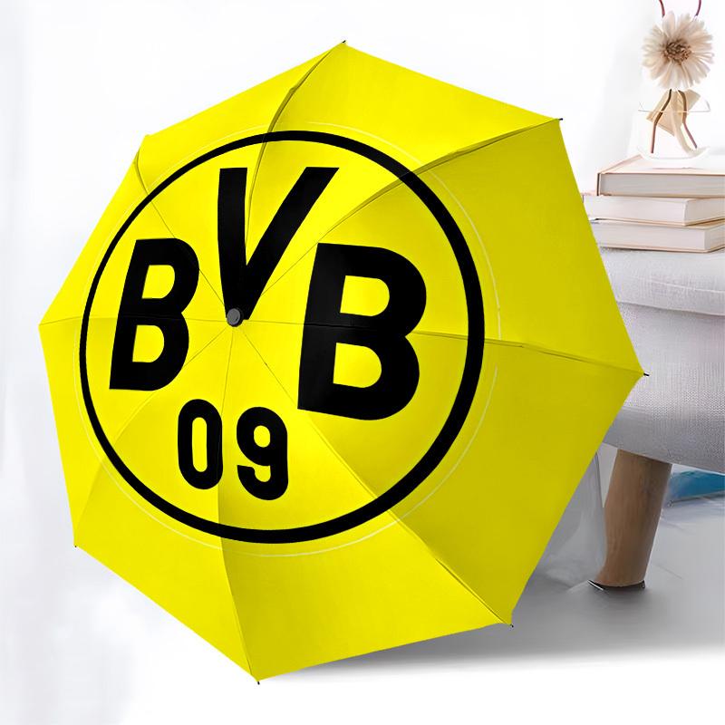 BVB, Dortmund Automatic Opening and Closing, 8 Rib Structure Portable Umbrella, Suitable for Men and Women In All Seasons  Perfect Gift for