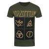 Led Zeppelin TShirt Gold Symbols Rock Band New Black Official Unisex T-Shirt