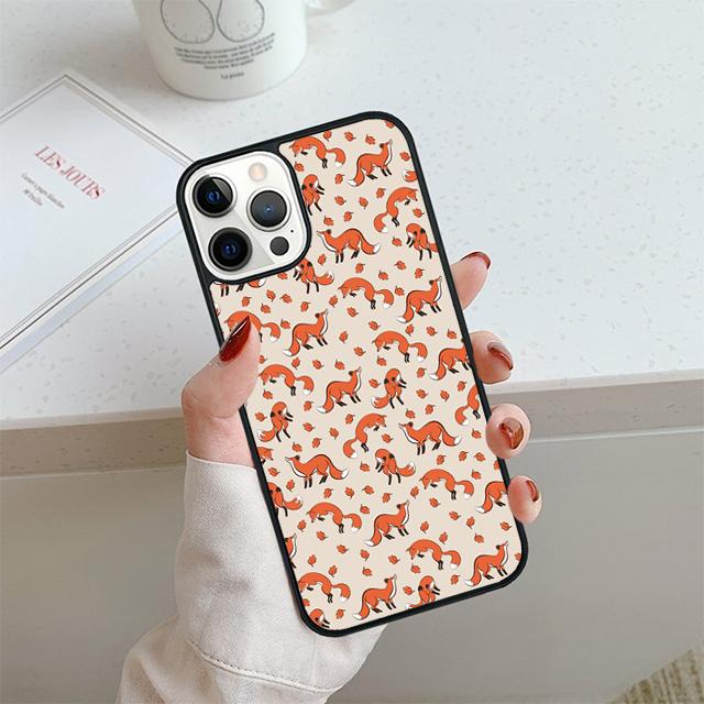 

Fox Animal Pattern Phone Case For iPhone 17 Air 14 15 16 13 12 Cover For Apple 14 15 16 Pro Max Plus Coque iPhone 11