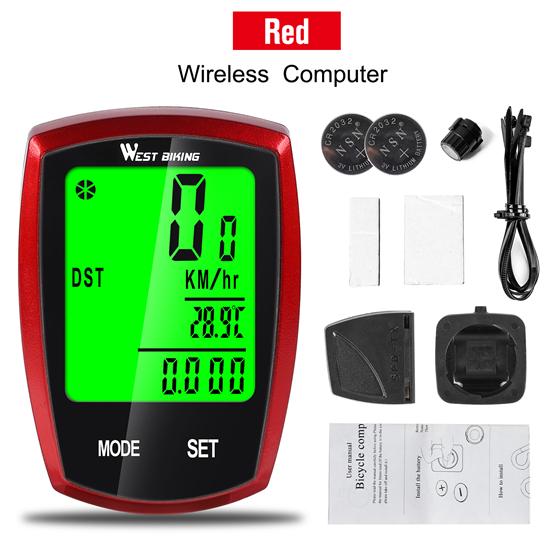 WESTBIKING Fahrradcomputer Touchscreen Stoppuhr Digitaler Kilometerzähler Fahrradcomputer Kabelgebunden/Kabellos Heimtrainer Computer
