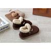 French Style Fleece Lined Thick Sole Girls Fuzzy Winter Ankle Snow Boots