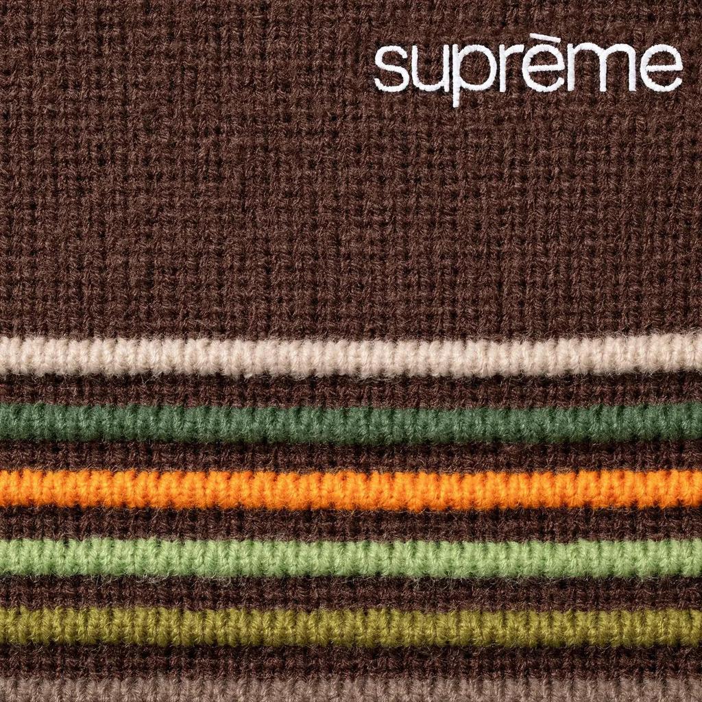 Supreme Raised Stripe Sweater Brown