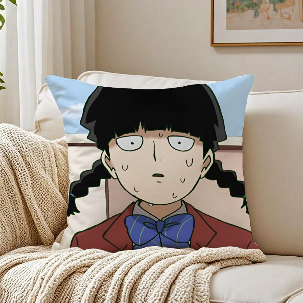 

Action Japanese Anime MMob Psycho 100 Cushion Cover Pillowcase Antidustmite living Room Sofa Decor Cushion Room 30X30cm